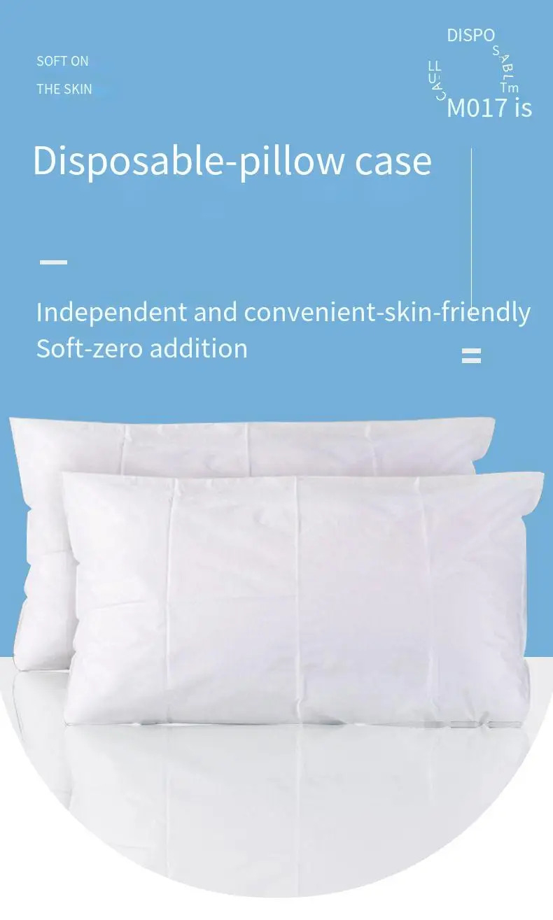 Description Picture 2 of item20 Pcs Disposable Pillow Case Thicker Soft Summer Portable Travelling Household Hotel Antibacterial Anti-Mite Breathable Cozy