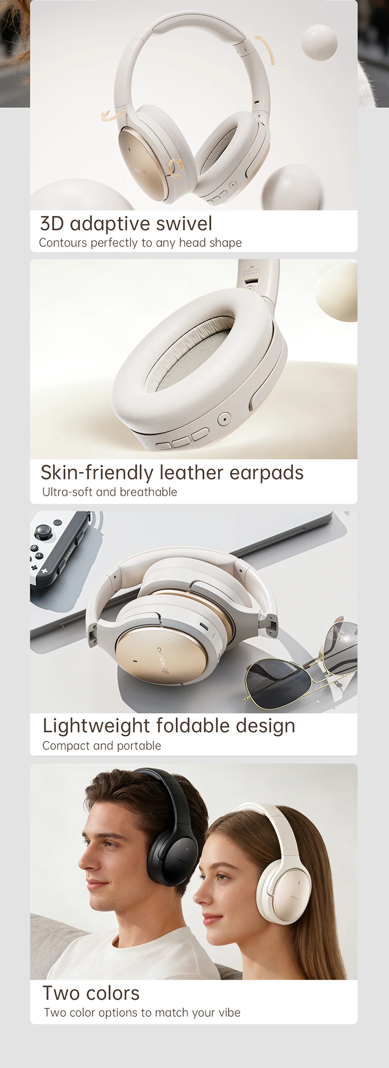Cuffie bluetooth fiio jn3 con cancellazione rumore e spatial audio_voghion.com