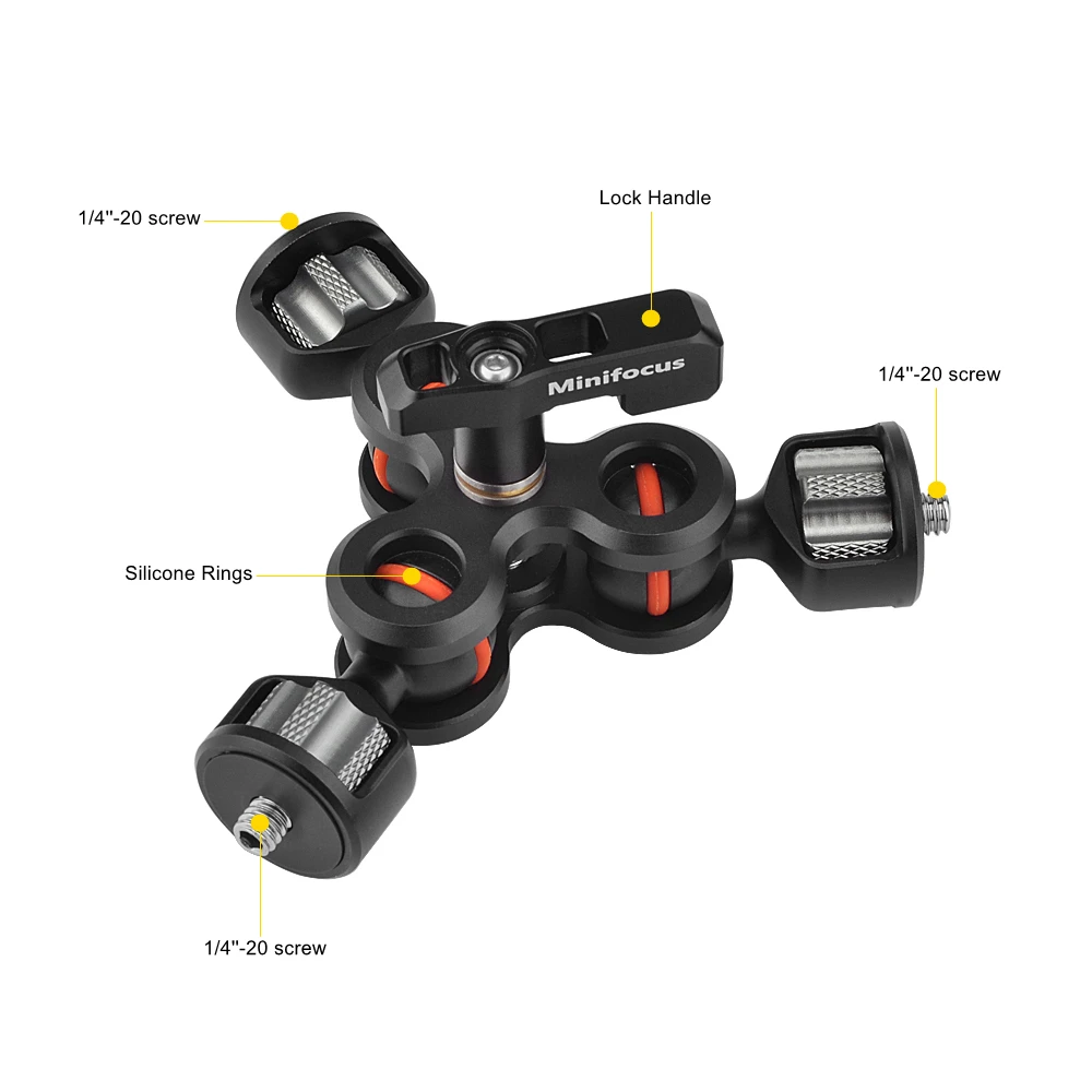 Braço Ballhead Duplo Bola Cabeça Braço Articulado Mágico Fricção Braços Suporte de Montagem para Câmera Dslr Gaiola Monitor Luzes Vídeo - Image 3