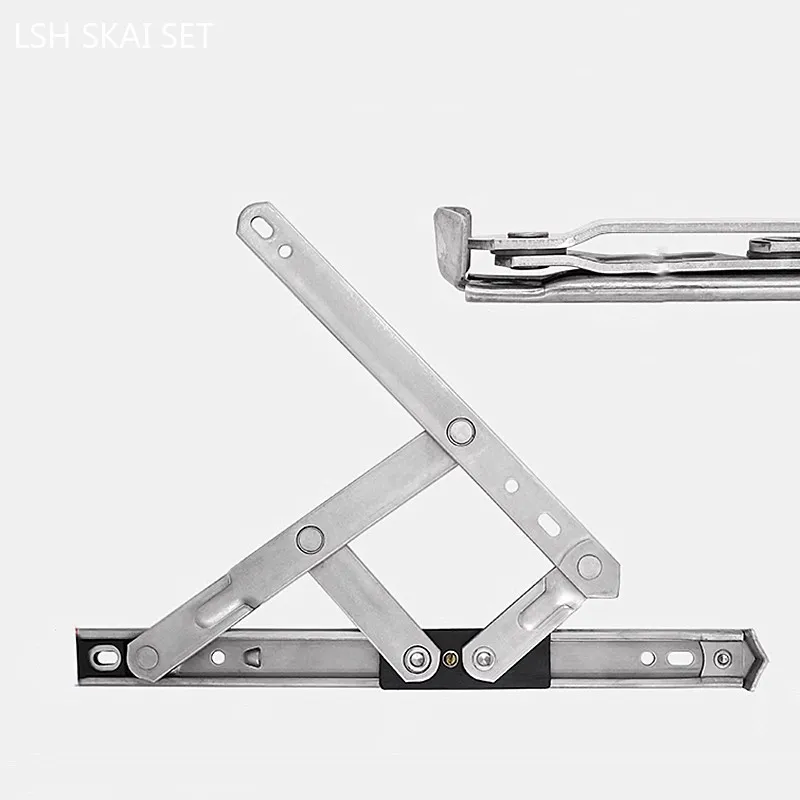 1Pc304 Stainless Steel Push Pull Window Limiter Bracket Door Hinge Four-link Slide Stay Flat Open Doors and Windows Stopper Stay