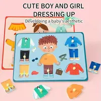 Montessori Educational Learning Puzzle SetDress Up Toy Early Learning Educational Toy Pretend Play Set for Girls 1