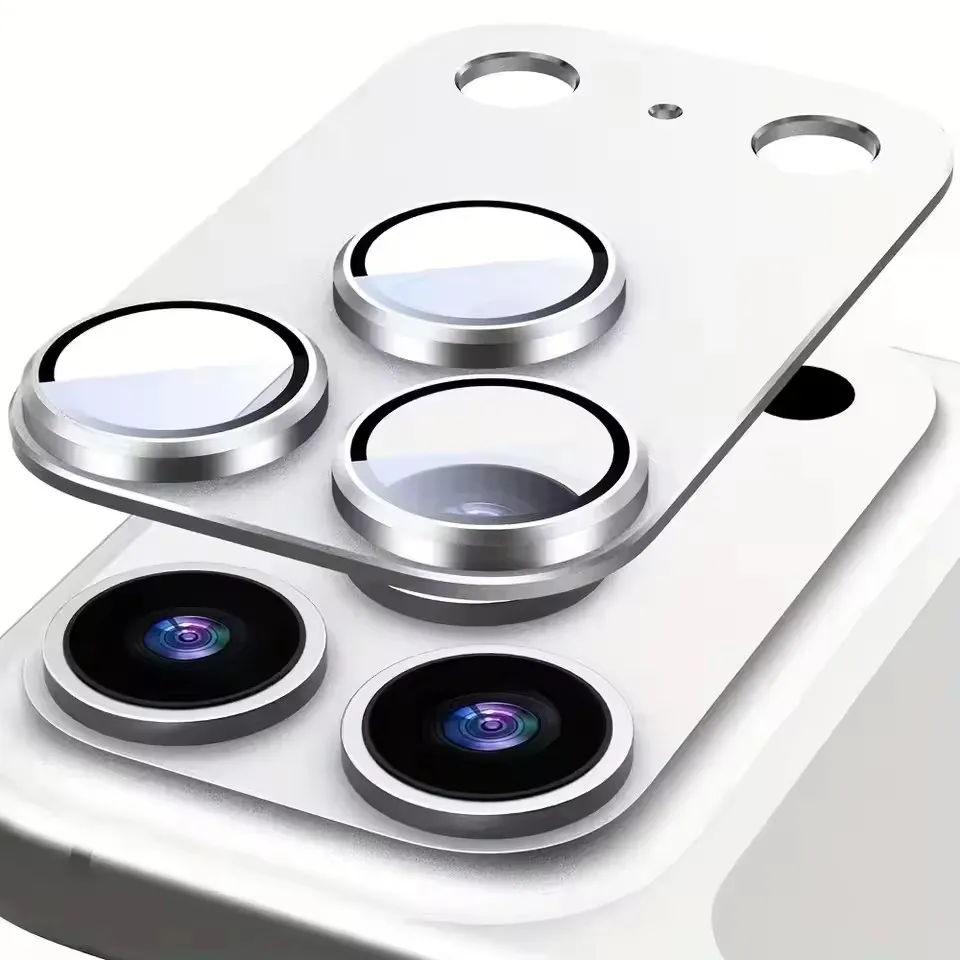 Full Coverage Ultra-Thin Camera Lens Protector with Metal Frame and Drop Protection