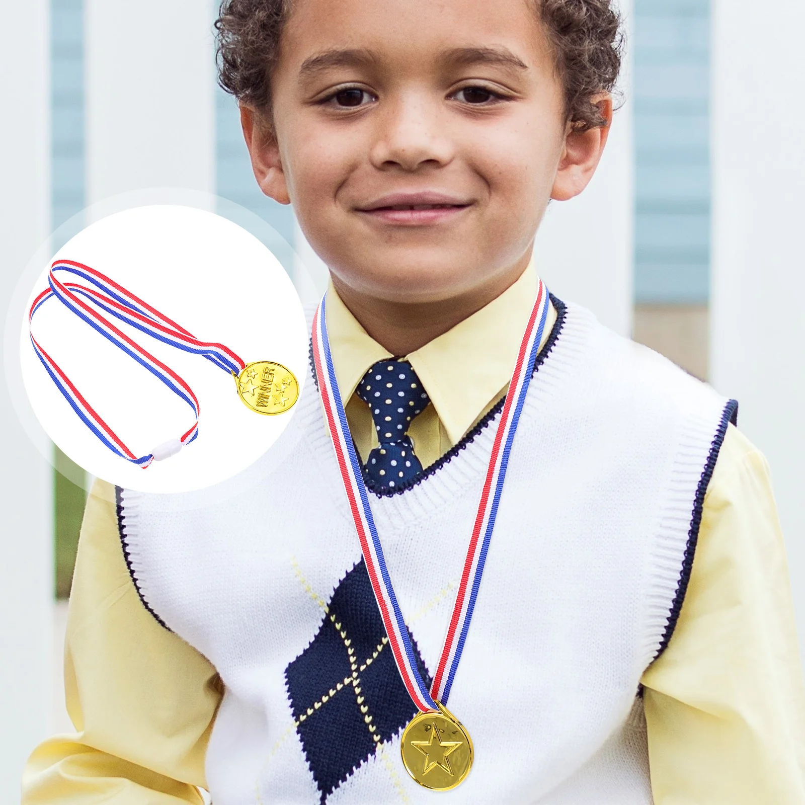 

Decorative Medals Sports Game Medals Kids Reward Medals Accessory Hildren'S Plastic Gold Medals