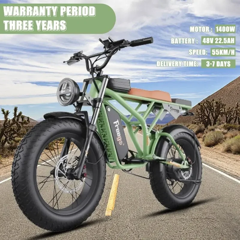 E Bike Range 100Km Adulto 20*4.0 Pollici Fat Tire Bici Elettrica 1400W Motore 48 V22.5 Ah Batteria Moto Elettrica Bicicletta Elettrica