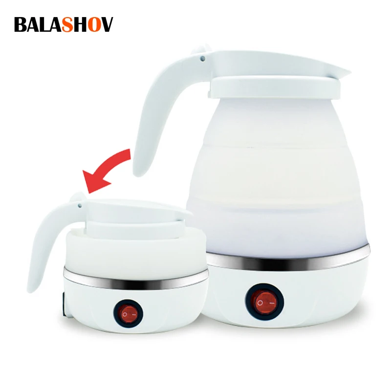 Electric Kettle Household Travel Folding Kettle 600Ml Electric Portable Boiling Pot 110V/220VTravel Water Boiler Kitchen Appliances Water Kettle