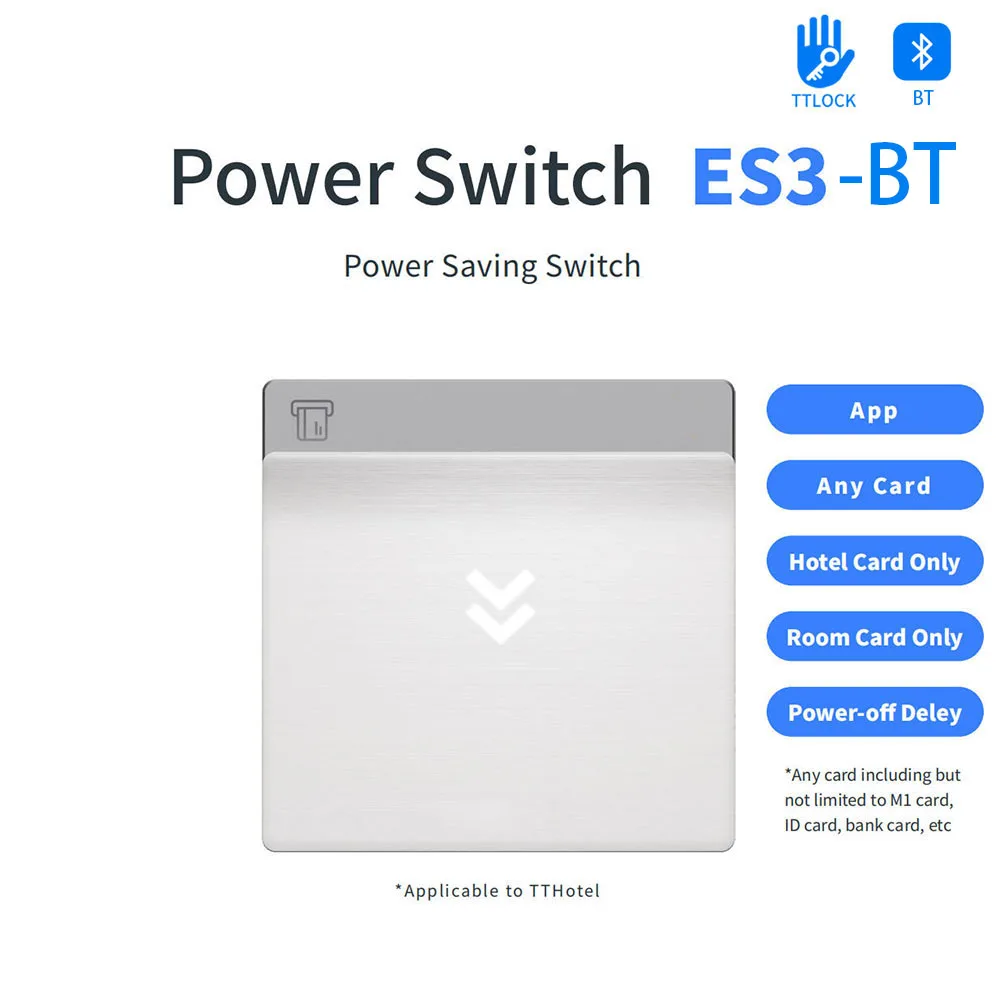ES3-BT TTHotel 40A Energy Saving Switch Saver AC180-250V S50 Card Power Saver Ap