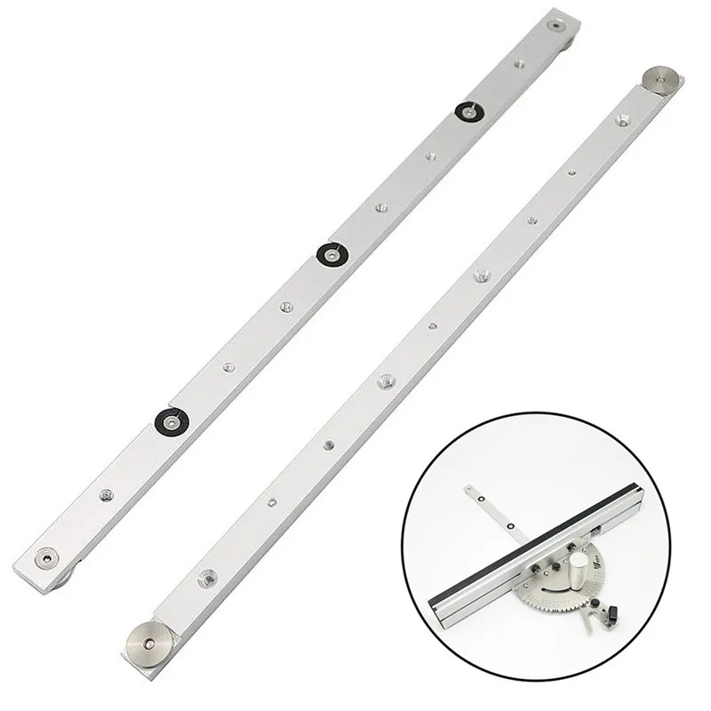 300/450mm Aluminum Alloy Rail Miter Bar Slider Table Saw Gauge Rod Miter T-tracks Slot Woodworking DIY Workbench Miter Bar