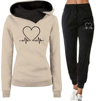 Woman Tracksuit Two Piece Set Winter Warm Hoodies+Pants Pullovers Sweatshirts Female Jogging Woman Clothing Sports Suit Outfits - Image 5