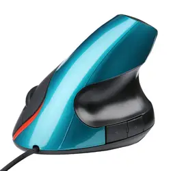 Ergonomic Vertical Wired Mouse - Health-Focused Design for Comfortable Gaming and Office Use (Blue)