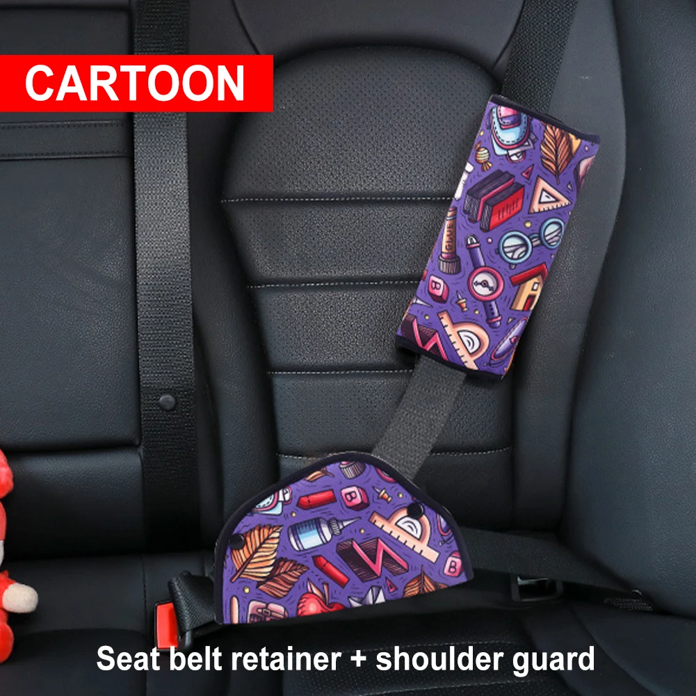 Juste de ceinture de sécurité de voiture souple et réglable pour enfants,  fixateur de ceinture de sécurité, triangulaire anti-rebord pour la  protection du cou de l'enfant, accessoire de ceinture - AliExpress