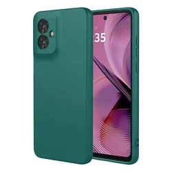 Deluxe Portable Liquid Silicone Phone Case - Premium Back Cover - Moto G32 4G (Dark green)