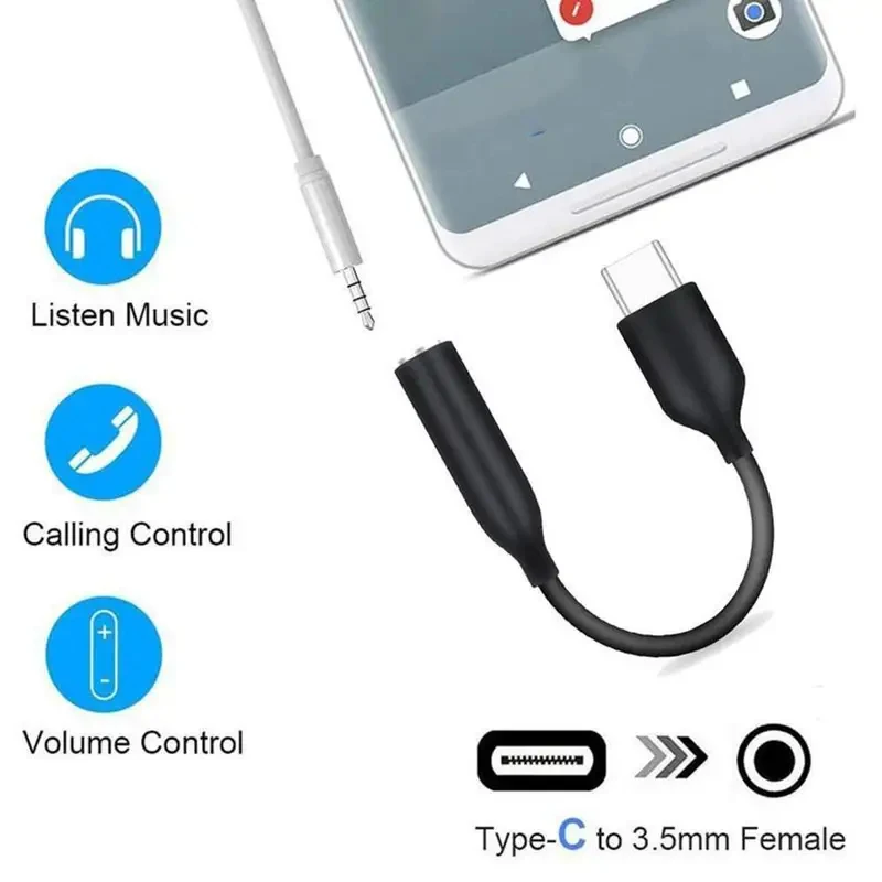 1/2/3/4Pcs 유니버설 타입 C 3.5 Mm Aux 어댑터 유선 헤드폰용 오디오 이어폰 케이블 변환기