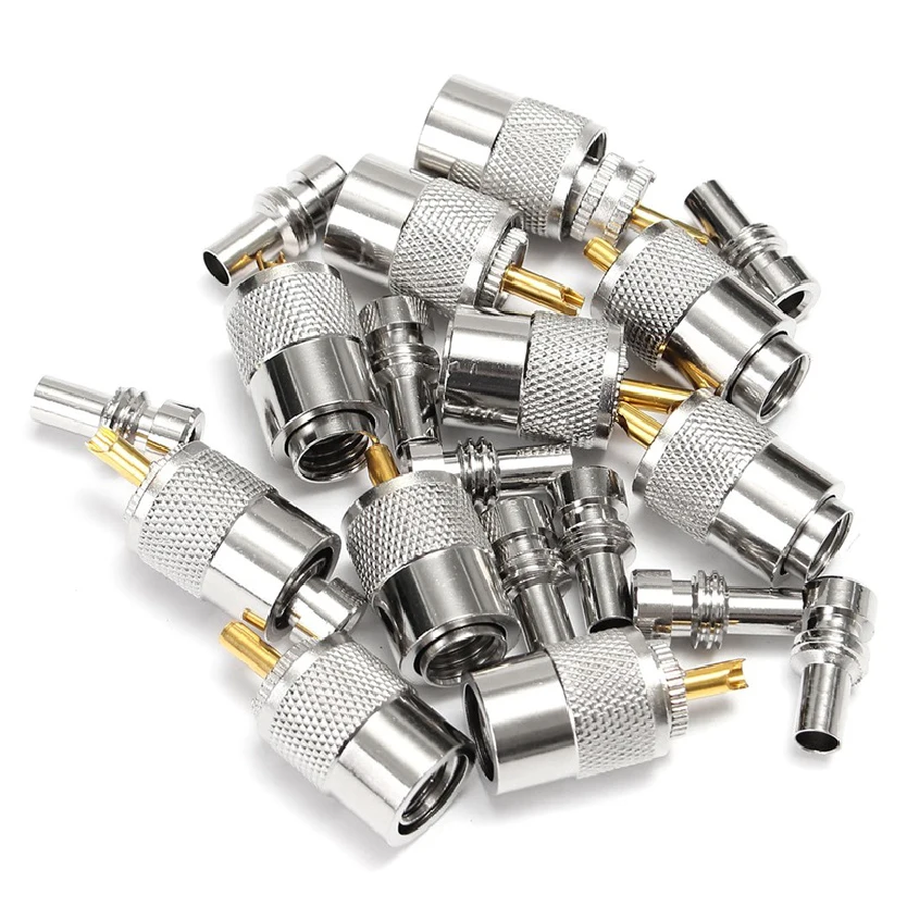 Enhanced UHF Solder Connector Plug with Reducer