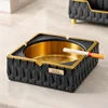 Household simple living room light luxury creative office fly ash ashtray tissue box desktop decoration storage accessories 3