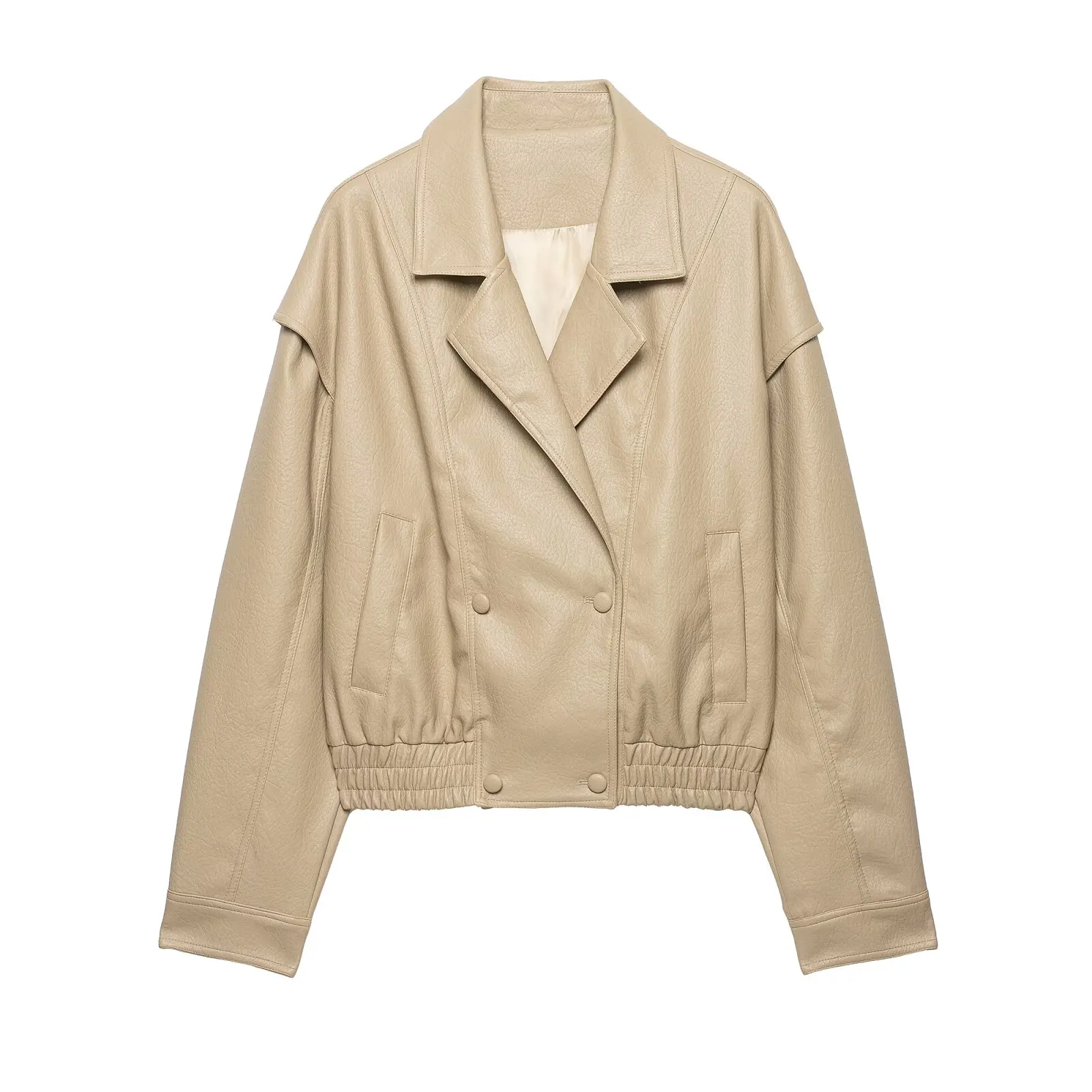 Women's Leather Jackets With Button Pu Faux Coat Streewtear Fashion 2026 zanban Solid Elegant Chic Outwear Woman y2k Jackets 