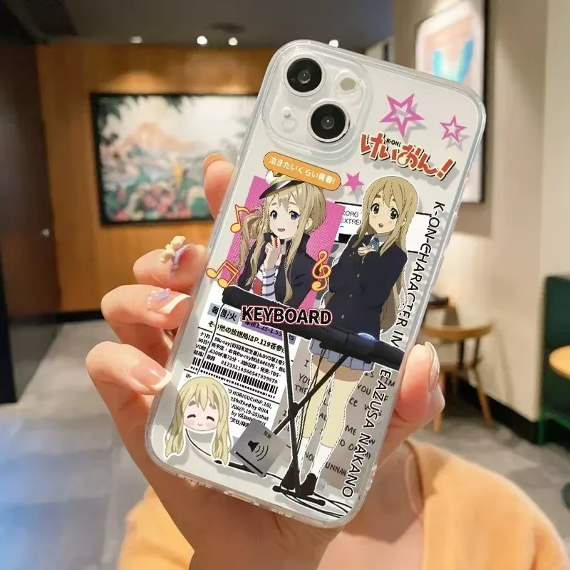 Charming Transparent Anime Girl Phone Case in Japanese Style