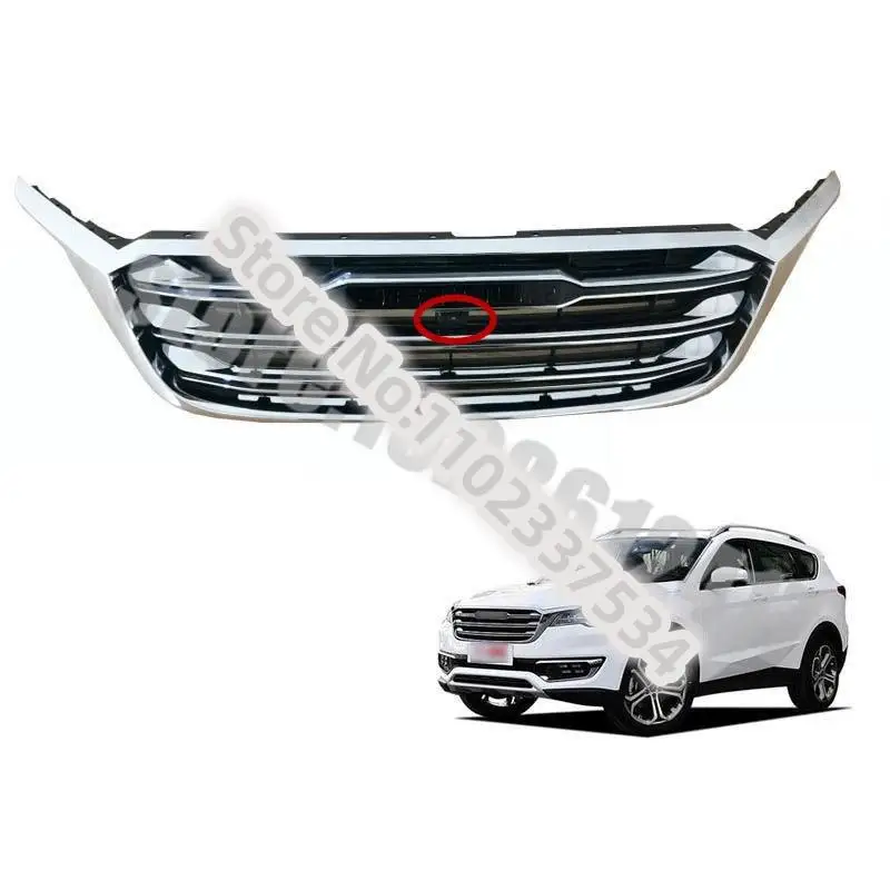 

high quality ABS chrome front grille Refit around trim trim grills Racing for Chery JETOUR x70 2018 Car Styling