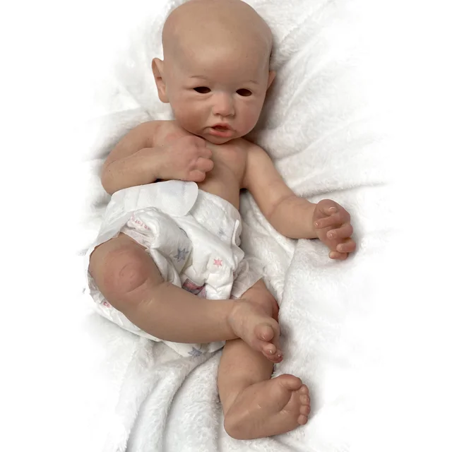 Saskia 6 Inch Soft Full Solid Silicone Bebe Reborn Doll Handmade Lovely  Bonecas Reborn Corpo Todo De Silicone