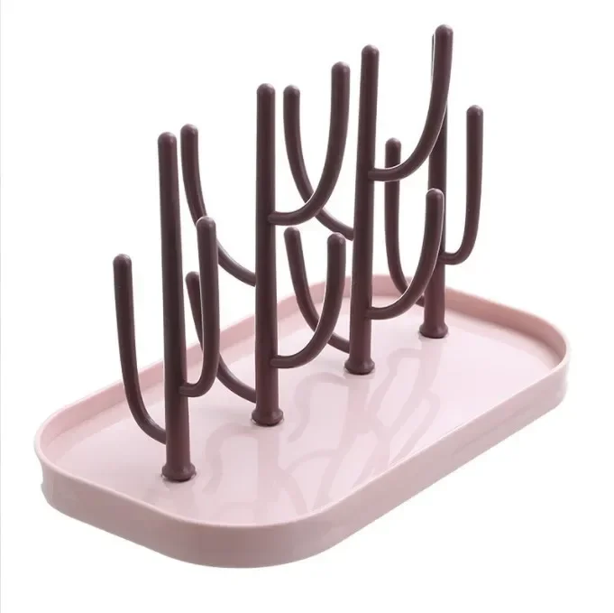 Baby Cactus Milk Bottle Drying Rack Multifunctional Infant Milk Bottle Water Cup Drain Rack Removable