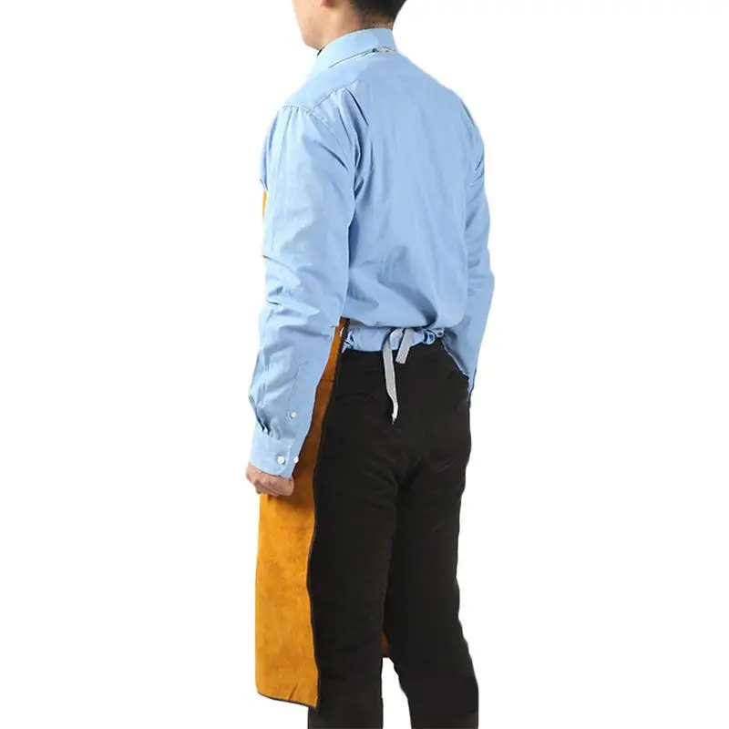 Washable Cowhide Leather Welding Apron Protective Gear
