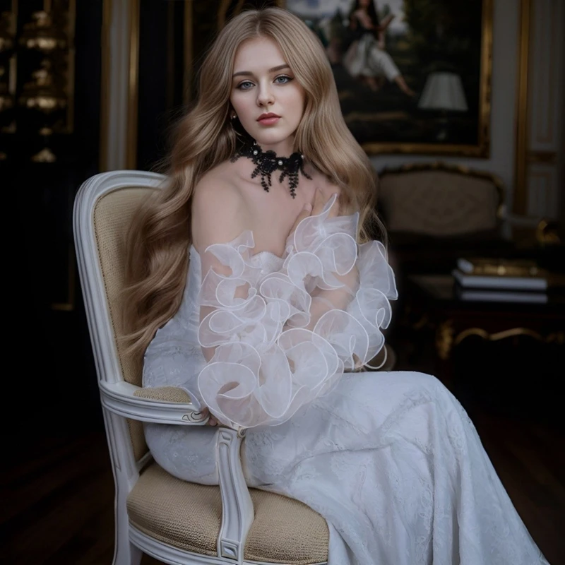 Manches à bras volants, pour fête mariage, cadeau mariée, fête prénuptiale, M6CD