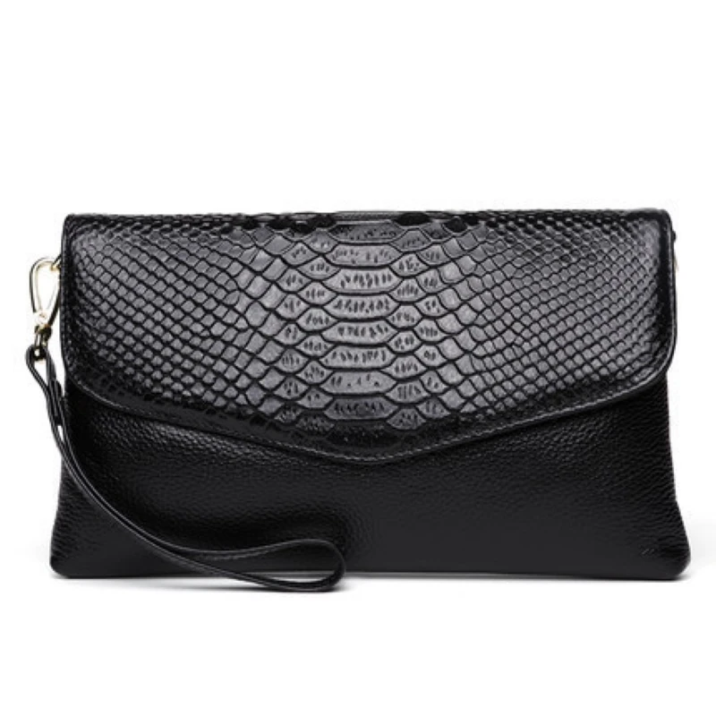 

Women's Handheld Bag 2023 New Genuine Leather Women's Bag Crocodile Pattern Handheld Single Shoulder Oblique Straddle Small Bag