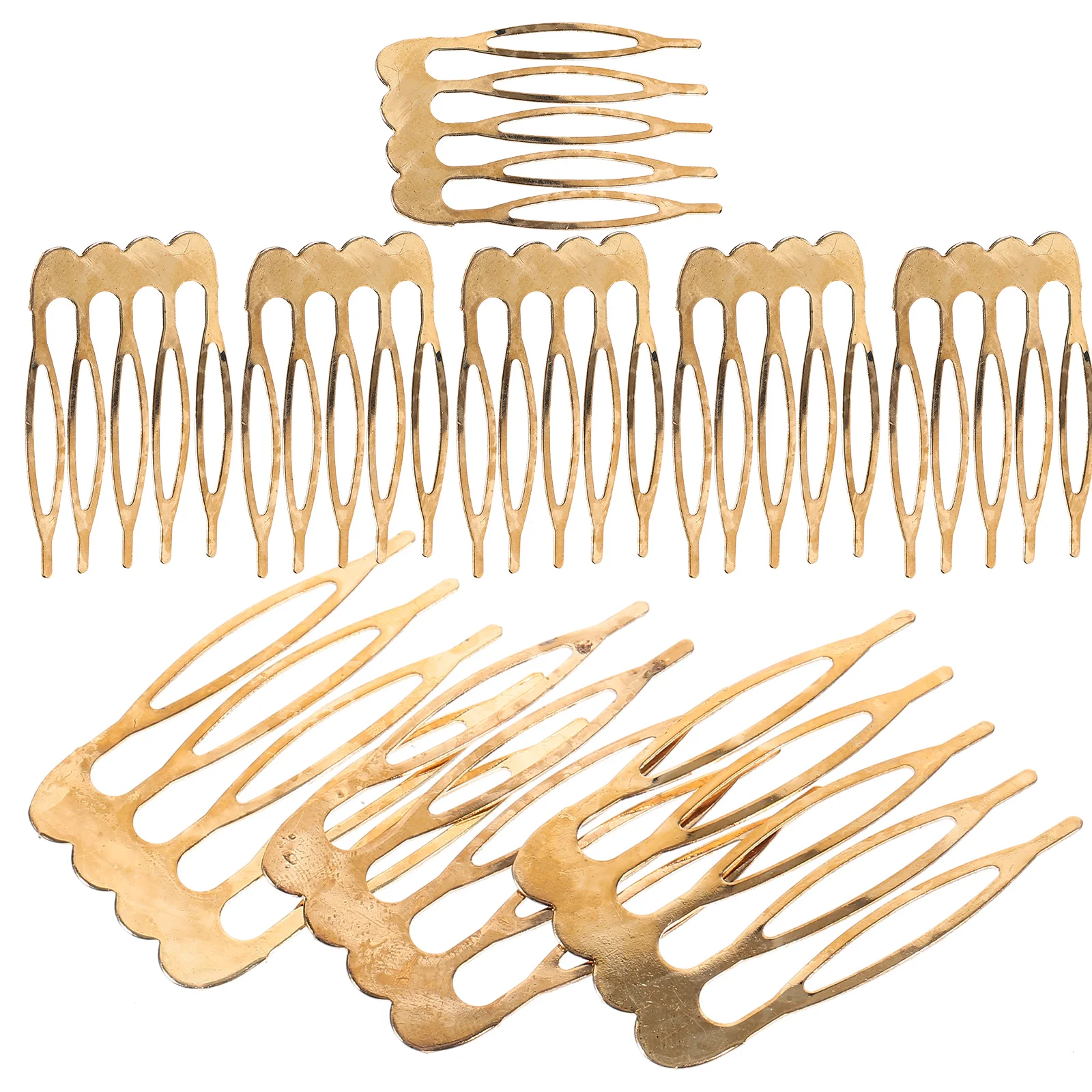 

10 Pcs -tooth Hair Comb Bride Gold Accessories Iron Side Combs for Women