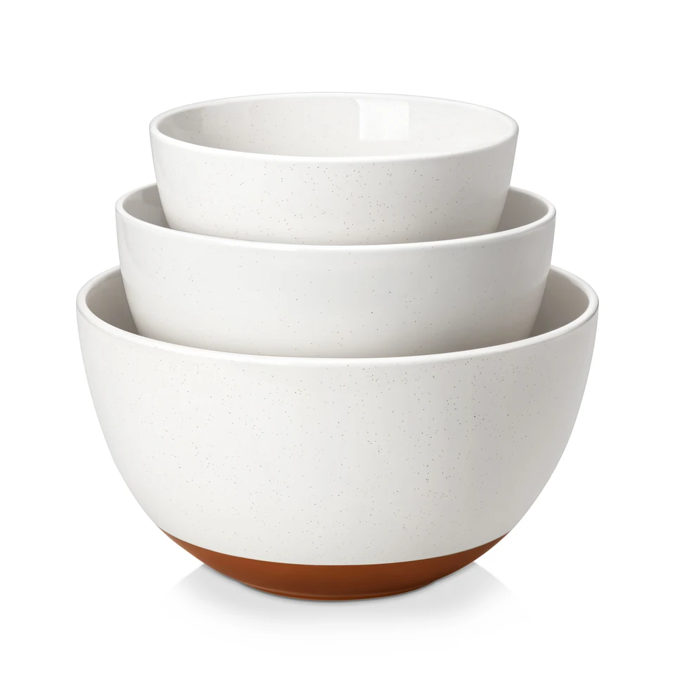 Ceramic Mixing Bowls Set for Cooking and Baking