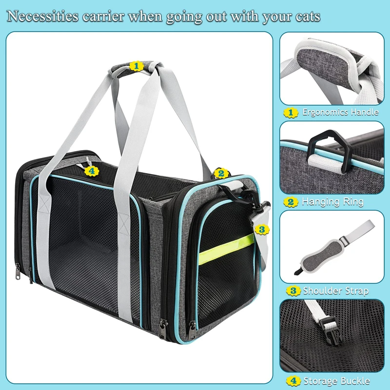 Benepaw Quality Breathable Small Dog Carrier Reversible Mat Collapsible  Side Packet Puppy Dog Carrying Bag Cat Shoulder Strap - AliExpress