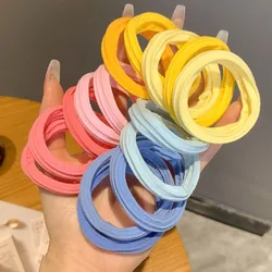 5Pcs/Set Candy Colors Hair Bands for Girls Thicken Ponytail Hair Tie Simple Elastic Head Band Women Kids Hair Accessories