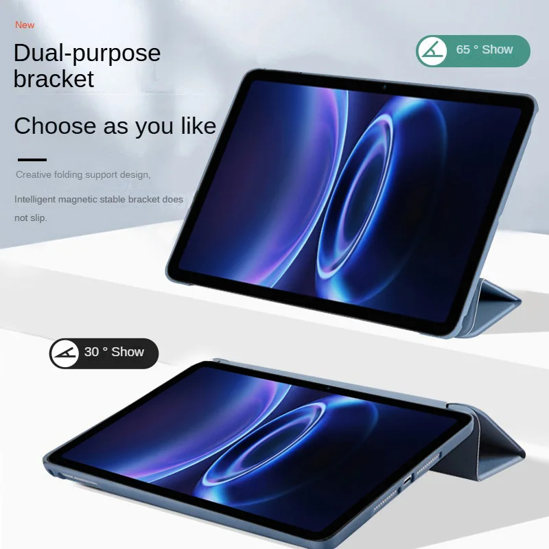 Magnetic Trifold Stand Tablet Case - Soft PU Leather and Silicone Smart Cover, 9.7 Inch