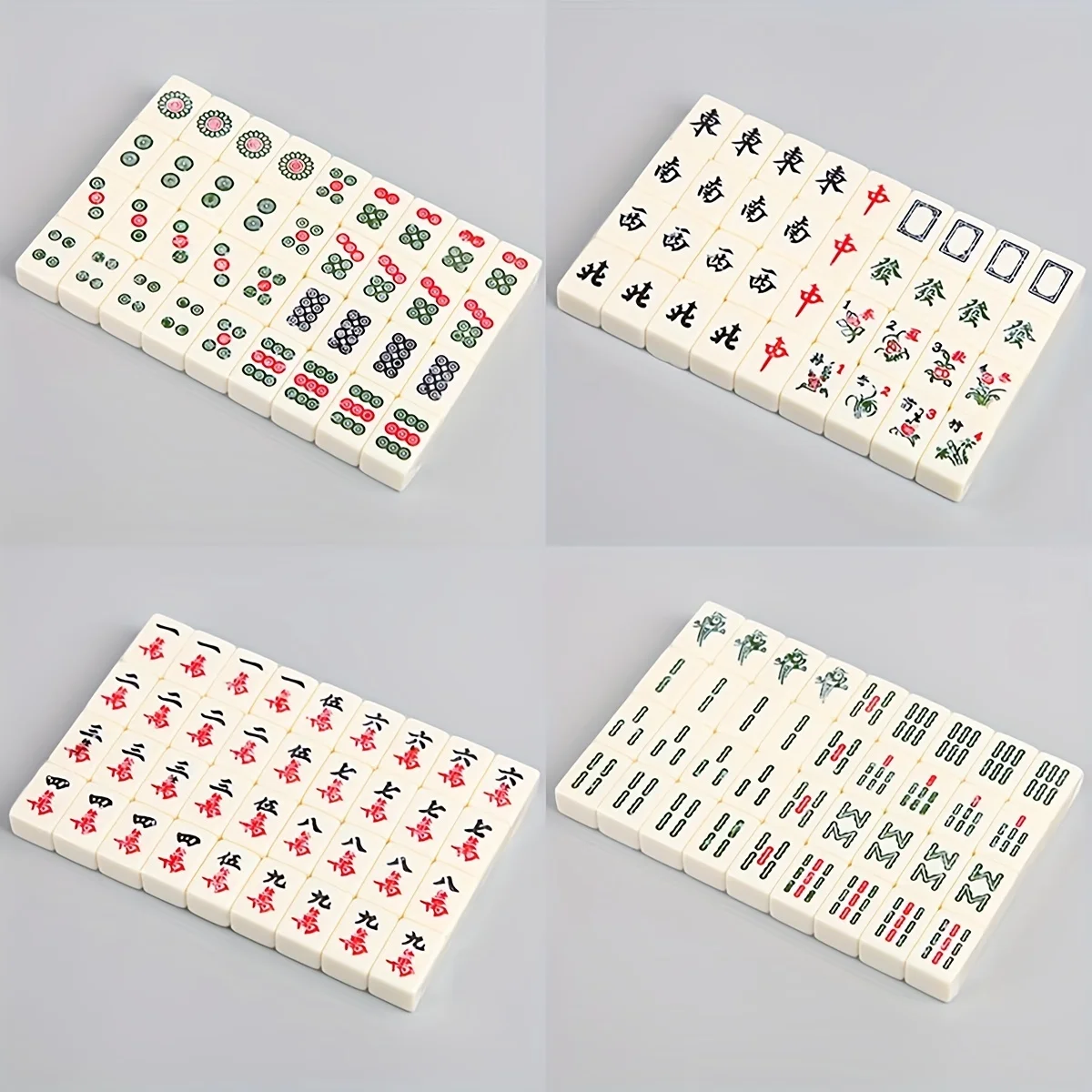 Compact Mahjong Set with Storage Box - 144 Tiles for Travel and Home Play 4