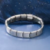 FTCY 9 mm Wide Stainless Steel Bracelets for Women Simple Trendy Style Daily Wear Silvery Charm Removable Bracelet Unisex 3