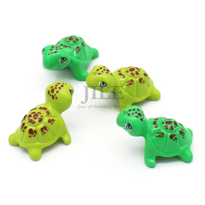 10pcs MOC 11603pb01 Turtle Friends Elves Building Blocks Brick DIY Compatible Bubbles Ocean Sea Pet Animal Zoo Toys