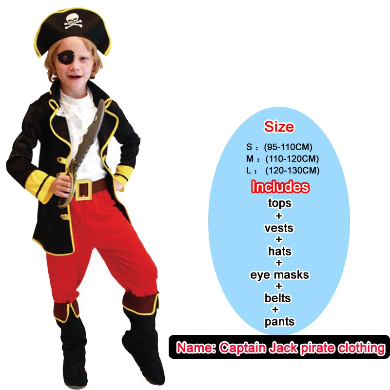 Pirate Costumes Children's Halloween for Boy Kids