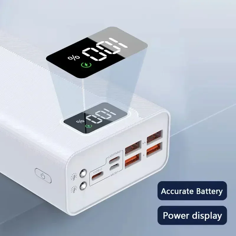 100W Power Bank 50000mAh 4 USB Super Fast Charging Portable Powerbank for Huawei iPhone 14 Xiaomi External Battery Charger New