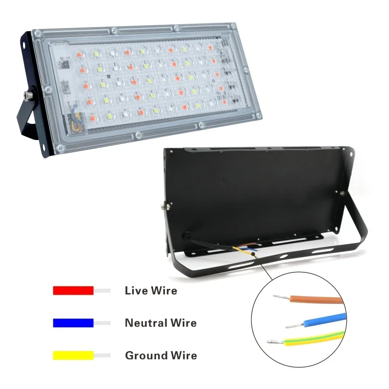 Led Flood Light 50W 100W RGB FloodLight AC220V Outdoor Lighting Waterproof Reflector With Remote
