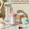 Cotton Stick Storage Box Makeup Organizer Container Cosmetic Storage Jar Round Holder Cotton Pads Jewelry Storage Case With Lid 1