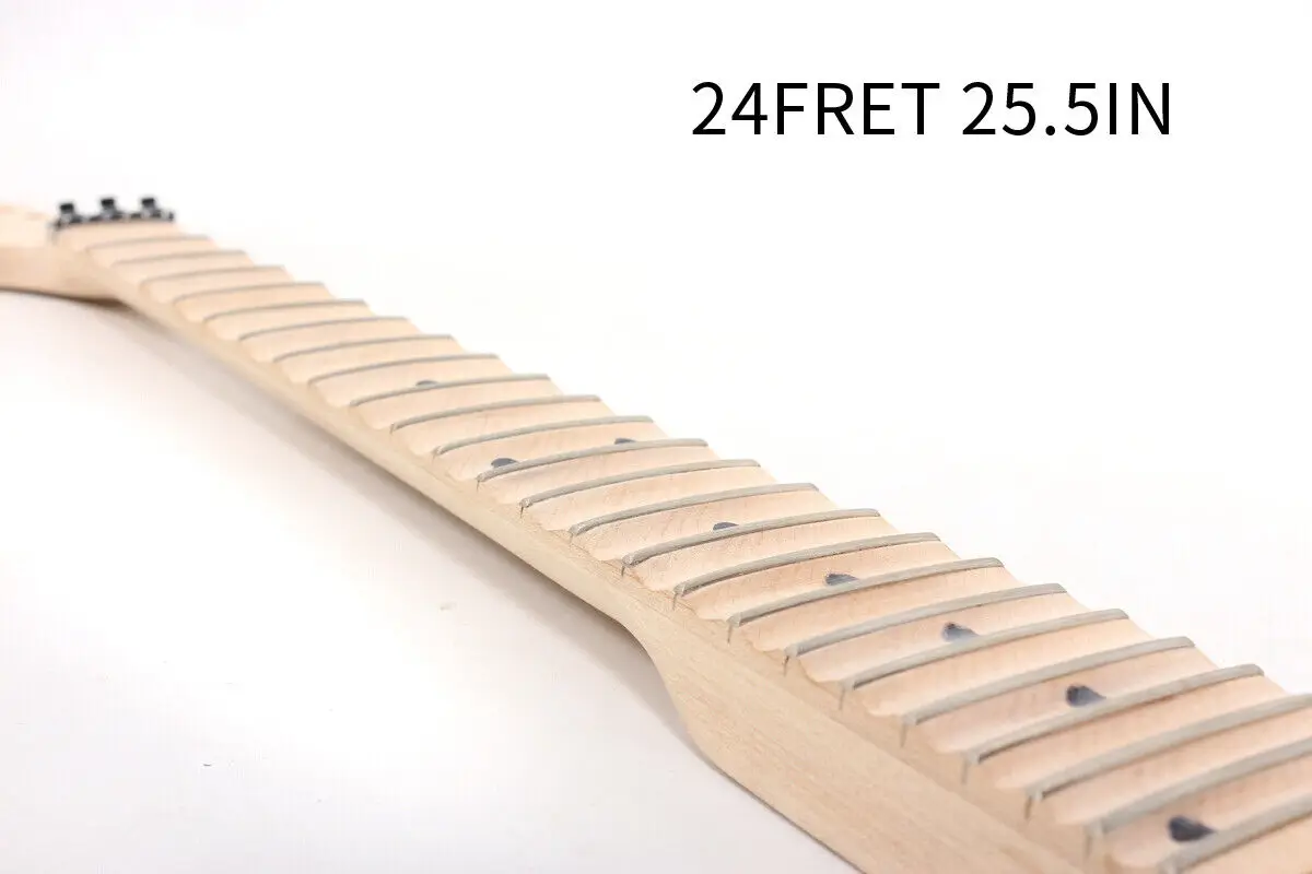 

Scallop fretboard Maple Electric Guitar Neck 24Fret 25.5 inch Unfinished #S21