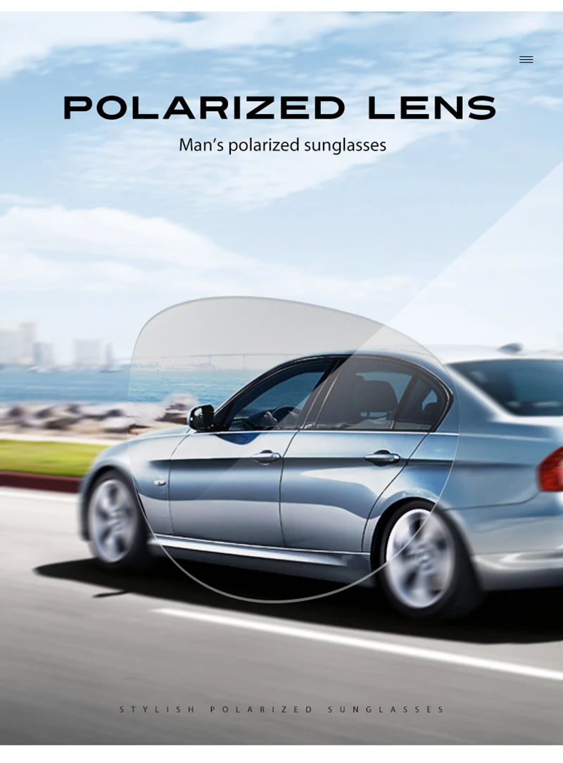 half frame sunglasses polarized UV400 men