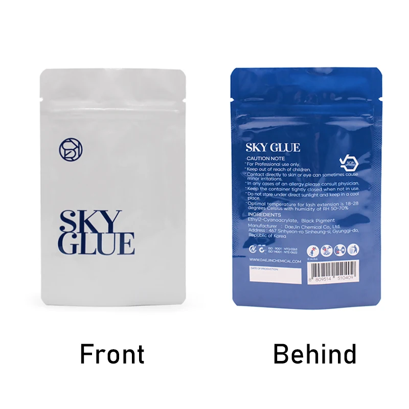 1 Bottle Sky Glue Fake Eyelash Extensions Adhesive 5ml Red Cap Black Fast Dry Sealed Bag Beauty Makeup Tools Professional Korea 6