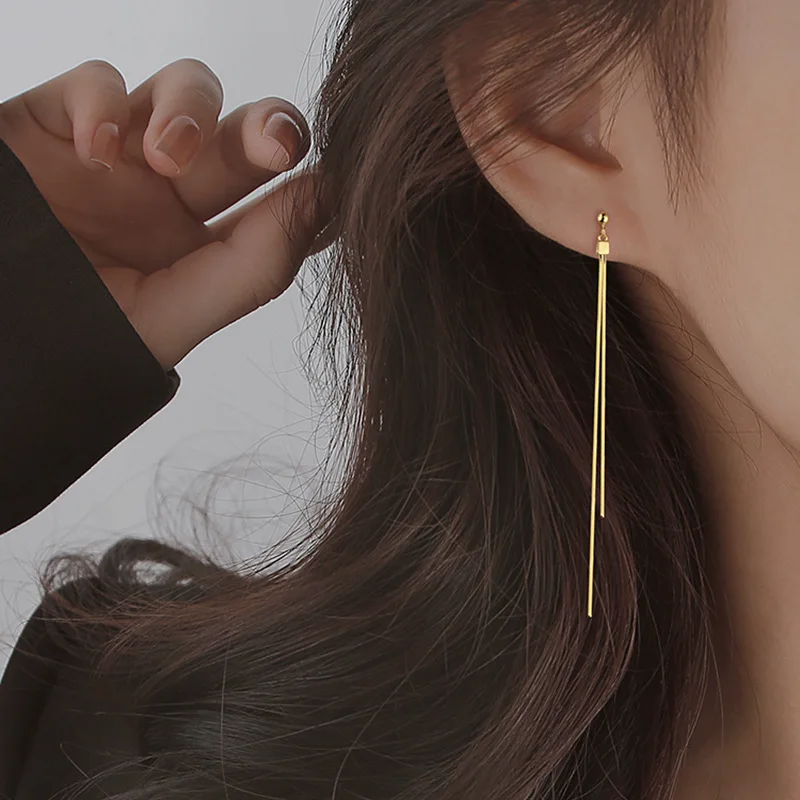 Vintage Long Tassel Geometric Square Drop Earrings For Women Korean Long Thread Dangle Earring Fashion Jewelry Oorbellen Brincos dangle earrings drop earrings long earrings crystal tassel earrings