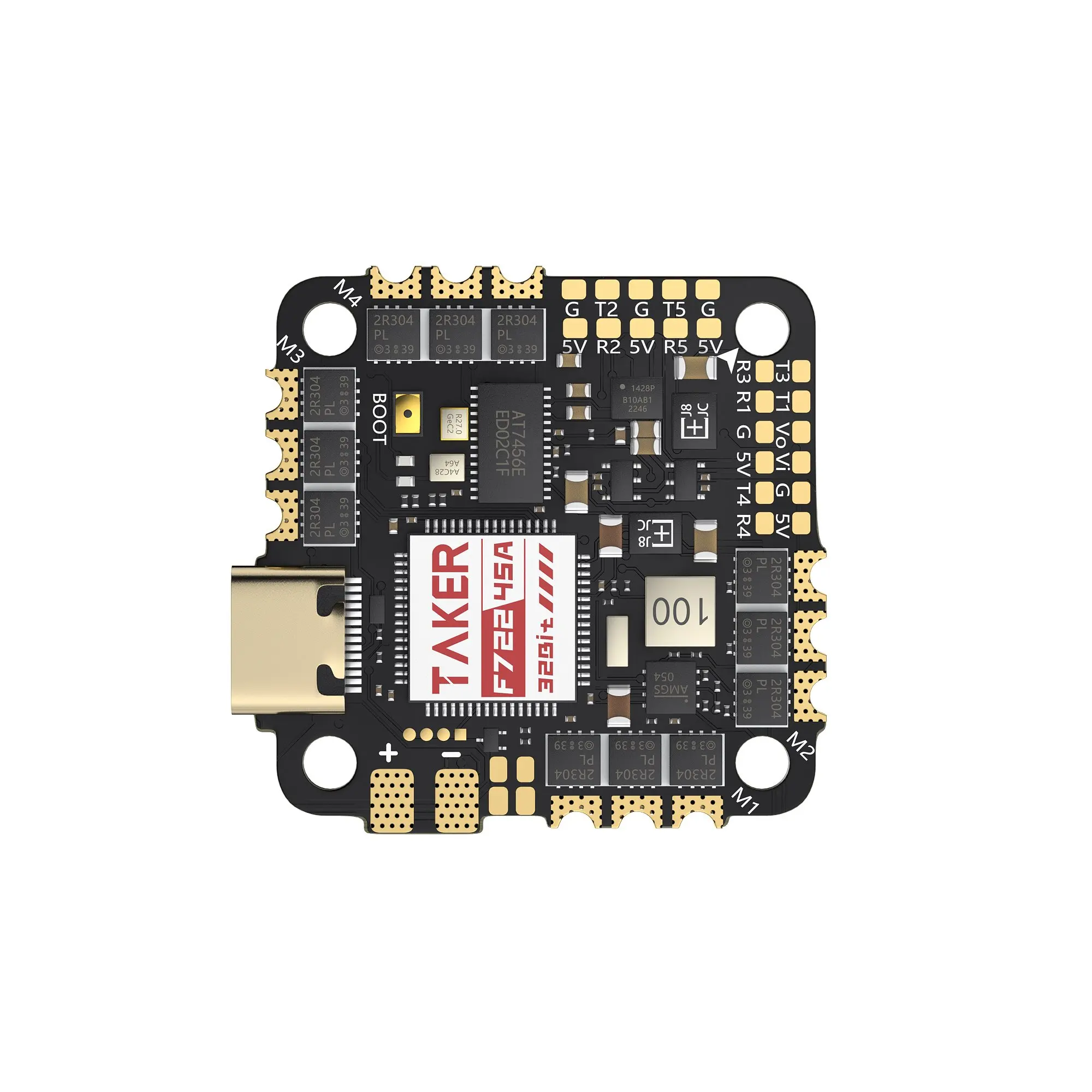 Dissipateur thermique et composants du TAKER F722 45A 32Bit AIO Stack