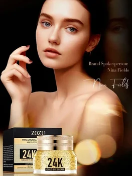 24K Gold Hyaluronic Acid Anti-Wrinkle Multi-Effect Eye Cream Moisturizes and Protects the Eye Area Firmness Whitening Under Eyes - Thumbnail 7
