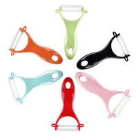 Vente chaude pour 4 couleurs éplucheur de fruits et légumes cuisine pomme de terre carotte concombre éplucheur Gadgets de cuisine éplucheur en céramique 1