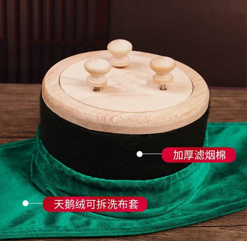 Smokeless wooden portable moxibustion moxibustion box household large tool pack abdomen waist fumigation instrument
