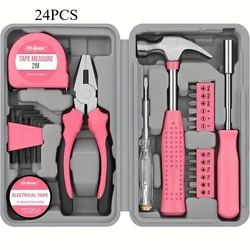 Ultimate Multi - Functional Household Tool Kit - Comprehensive Hardware Set with Tape Measure and Manual Repair Tools (A)
