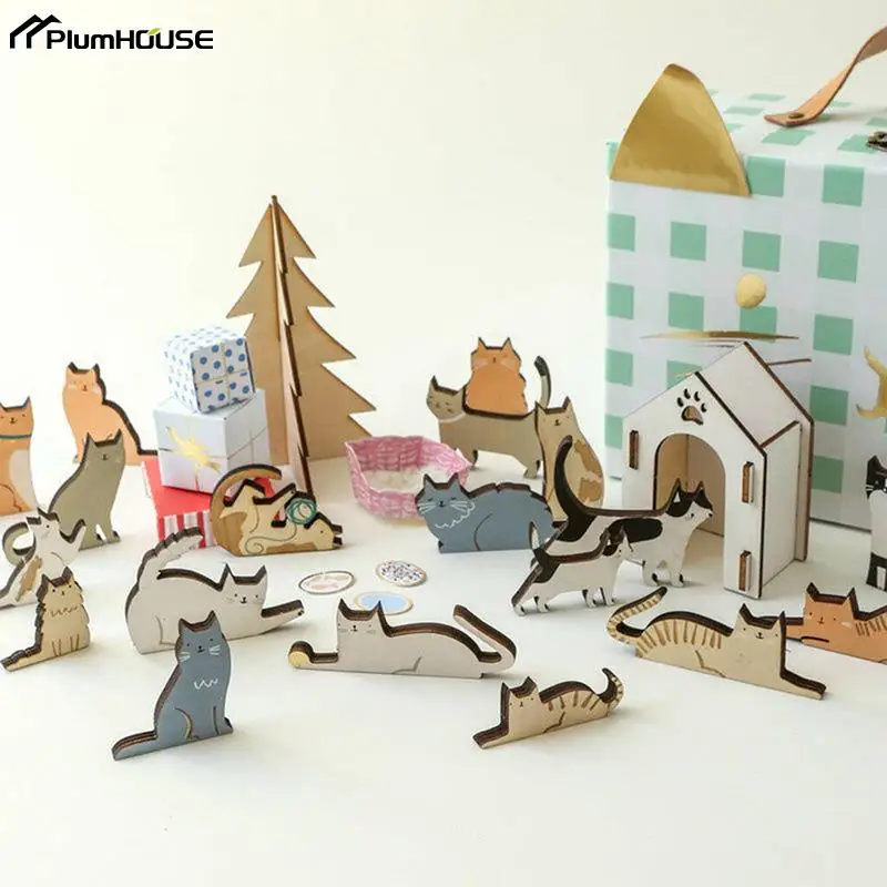 

1Pc Cat Dog Dinosaur Advent Calendars For Kids Advent Calendar Kitten Puppy Suitcase Countdown To Christmas Christmas Gift