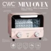 HOT Mini Toaster Oven: 600W Power, Precision Timer, Auto Shutoff, and Culinary Delights Up To 450 Degrees, Pink 3