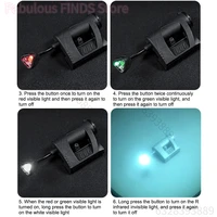 Тактический светильник для шлема, 3-режимный светодиодный фонарик, уличное ночное освещение для лазерной охоты, военный велосипедный шлем, лампа — изображение 4